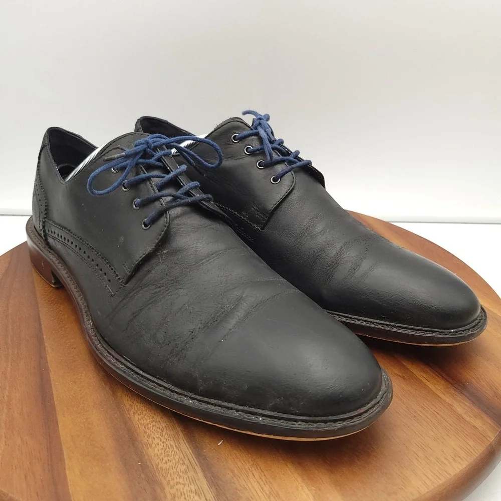Winthrop‎ Braxton Oxford Shoes Mens Size 12 Black Leather